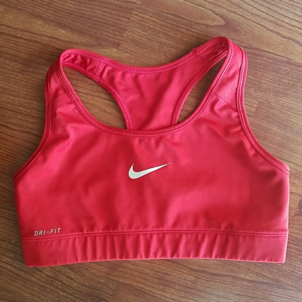 Nike Women's Extra Support Red Sports Bra Sz Xs